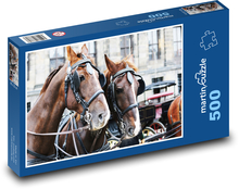 Koně Puzzle 500 - 46x30 cm