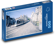 Tramvaj - Gent, Belgie Puzzle 500 dílků - 46 x 30 cm