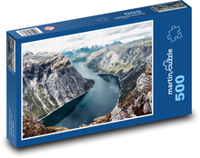 Nórsko - fjord Puzzle 500 dielikov - 46 x 30 cm 