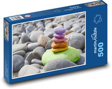 Farbige Steinpyramide Puzzle 500 Teile - 46 x 30 cm