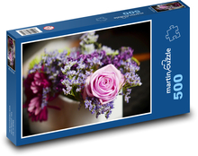 Kytica - ruže Puzzle 500 dielikov - 46 x 30 cm 
