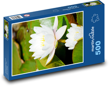 Biela vodná ľalia Puzzle 500 dielikov - 46 x 30 cm 