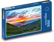 Przyroda o zachodzie słońca Puzzle 500 elementów - 46x30 cm