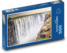 Viktoriiny vodopády - Afrika Puzzle 500 dílků - 46 x 30 cm