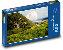 Nočná obloha - mesiac Puzzle 500 dielikov - 46 x 30 cm 