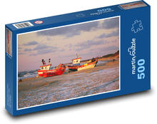 Fischerboote - Hafen Puzzle 500 Teile - 46 x 30 cm