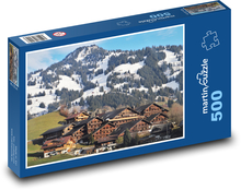 Alpská dedina Puzzle 500 dielikov - 46 x 30 cm 