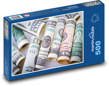 Dollars - Money Puzzle of 500 pieces - 46 x 30 cm 