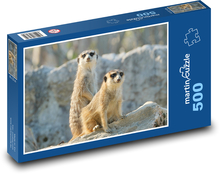 Surikaty na skale Puzzle 500 dielikov - 46 x 30 cm 