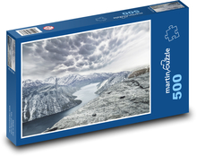 Hory - zamračený deň Puzzle 500 dielikov - 46 x 30 cm 