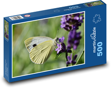 Biały motyl Puzzle 500 elementów - 46x30 cm