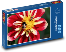 Včely na květině Puzzle 500 - 46x30 cm