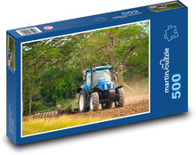 Traktor orá pole Puzzle 500 dílků - 46 x 30 cm