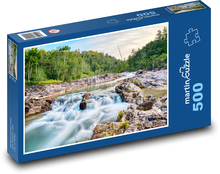 Rzeka w lesie Puzzle 500 elementów - 46x30 cm