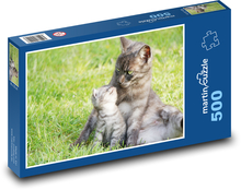 Kotka z kotkiem Puzzle 500 elementów - 46x30 cm