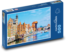 Gdaňsk - měšťanské domy Puzzle 500 dílků - 46 x 30 cm