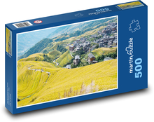 Radové polia - Čína Puzzle 500 dielikov - 46 x 30 cm 