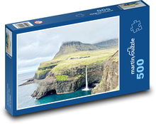 Waterfall in the sea - Denmark Puzzle of 500 pieces - 46 x 30 cm 