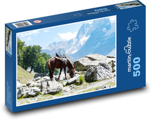 Kôň na horách Puzzle 500 dielikov - 46 x 30 cm 