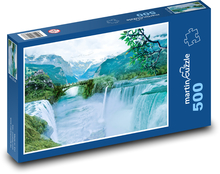 Jazero s vodopádmi Puzzle 500 dielikov - 46 x 30 cm