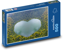 Jezero - srdce Puzzle 500 dílků - 46 x 30 cm