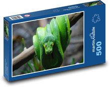 Green snake - python Puzzle of 500 pieces - 46 x 30 cm 