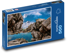 Górskie jezioro Puzzle 500 elementów - 46x30 cm