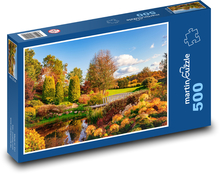 Stromy a květiny na podzim Puzzle 500 dílků - 46 x 30 cm