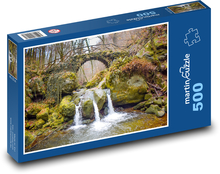 Vodopád - řeka v lese Puzzle 500 dílků - 46 x 30 cm
