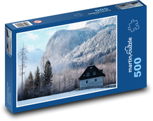 Hájenka - zima, hory Puzzle 500 dielikov - 46 x 30 cm 