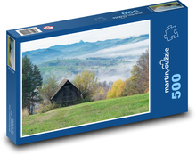 Krajina - príroda, seno Puzzle 500 dielikov - 46 x 30 cm 
