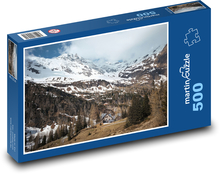 Mountains - nature, buildings Puzzle of 500 pieces - 46 x 30 cm 