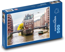 Hamburg - canal Puzzle of 500 pieces - 46 x 30 cm 