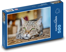 Kočka se zelenýma očima Puzzle 500 dílků - 46 x 30 cm