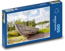 Loď - jezero Puzzle 500 - 46x30 cm