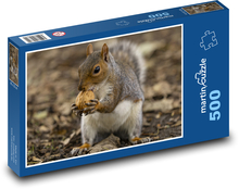 Wiewiórka z orzechem włoskim Puzzle 500 elementów - 46x30 cm