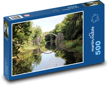 Most - jezioro, Niemcy Puzzle 500 elementów - 46x30 cm