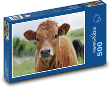 Braune Kuh Puzzle 500 Teile - 46 x 30 cm
