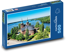 Kostol - Rieka Puzzle 500 dielikov - 46 x 30 cm 