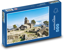 Kostel - středověká kaple Puzzle 500 dílků - 46 x 30 cm