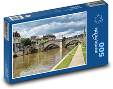 Francja - most, rzeka Puzzle 500 elementów - 46x30 cm