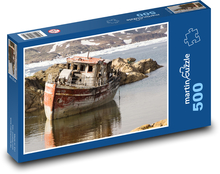 Vergessenes Schiff - Grönland Puzzle 500 Teile - 46 x 30 cm