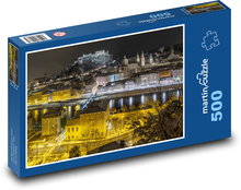 Noční Salzburg Puzzle 500 dílků - 46 x 30 cm
