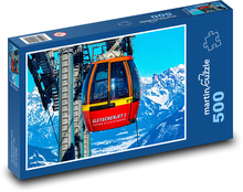 Mountains - cable car Puzzle of 500 pieces - 46 x 30 cm 