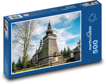 Wooden church Puzzle of 500 pieces - 46 x 30 cm 