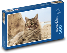 Eine Katze mit langem Bart Puzzle 500 Teile - 46 x 30 cm