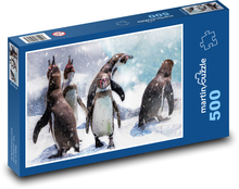 Pinguine im Schnee Puzzle 500 Teile - 46 x 30 cm