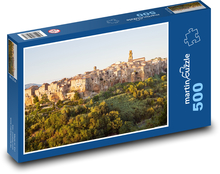 Západ slnka - Toskánsko, Taliansko Puzzle 500 dielikov - 46 x 30 cm 