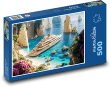 Jachta pri pobreží Puzzle 500 dielikov - 46 x 30 cm