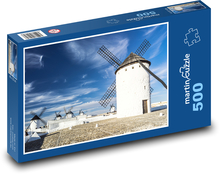 Griechenland - Windmühlen Puzzle 500 Teile - 46 x 30 cm
